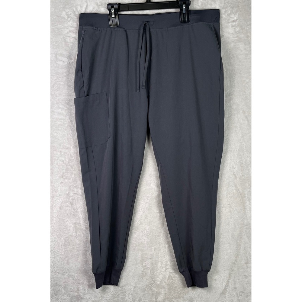 Mandala Womens Scrub Pants Jogger 2XL Charcoal Gray Equa-Tek Cargo Pockets